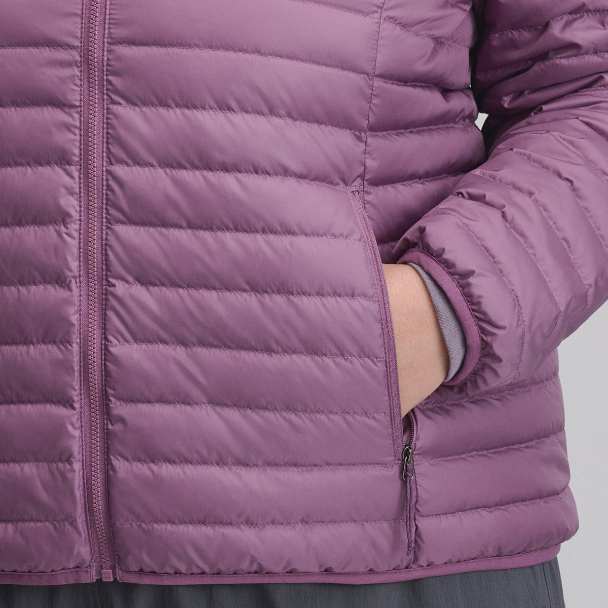 Women's Microlight Hooded Down Jacket-Deep Wisteria-16