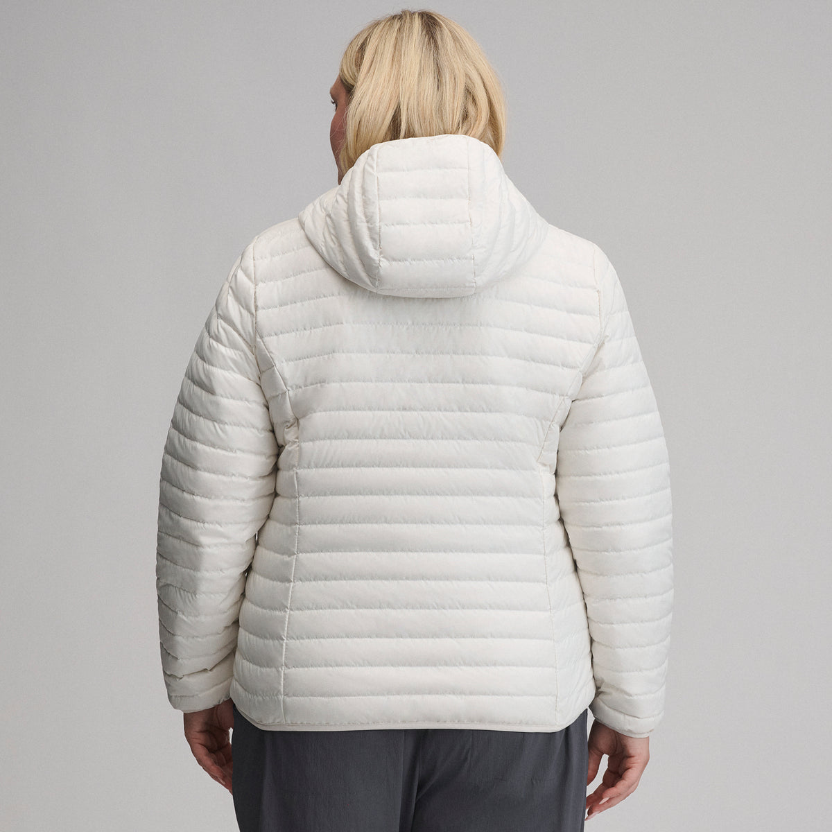 Women's Microlight Hooded Down Jacket-Shell-25