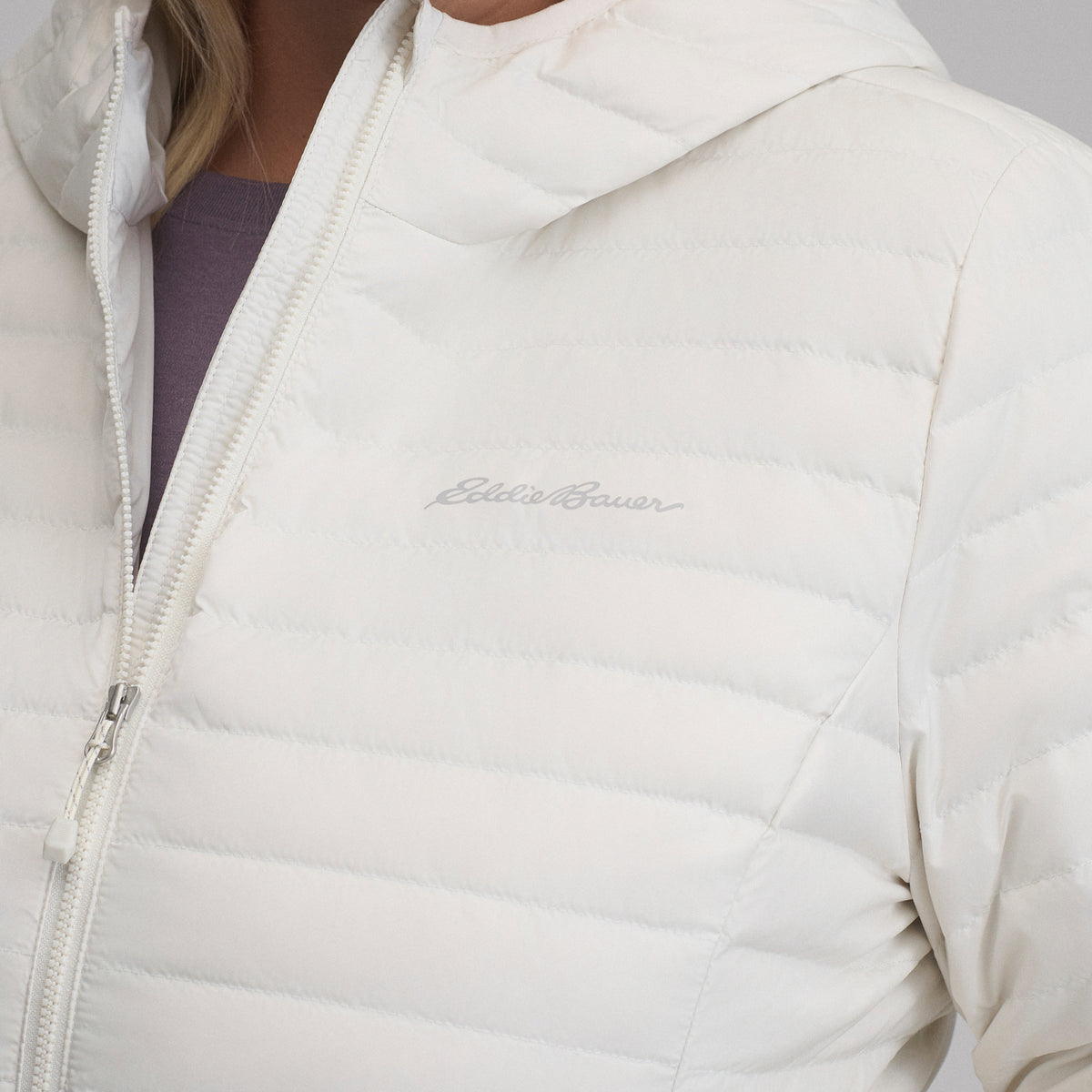 Women's Microlight Hooded Down Jacket-Shell-26