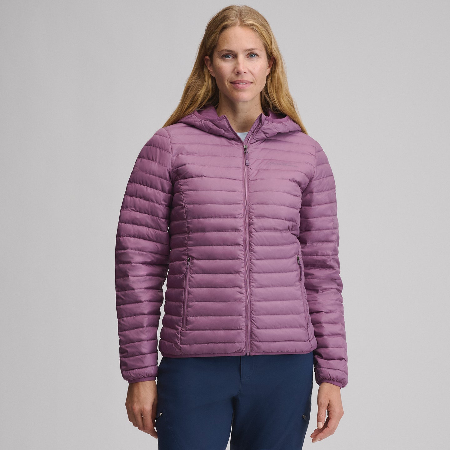 Microlight Hooded Down Jacket-Deep Wisteria-1