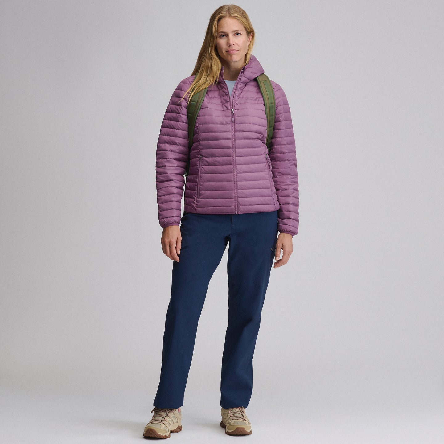 Microlight Hooded Down Jacket-Deep Wisteria-5