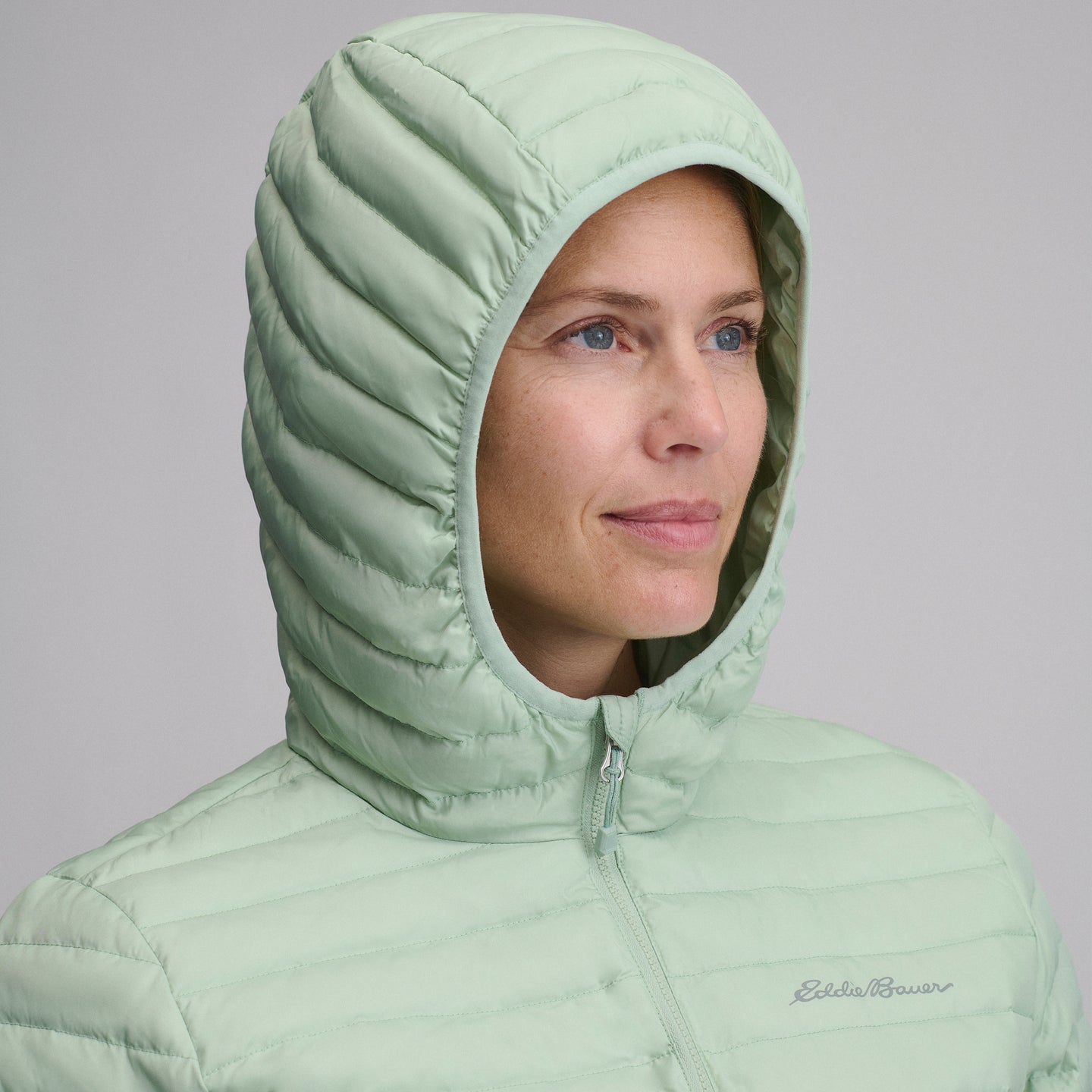 Microlight Hooded Down Jacket-Limestone-9