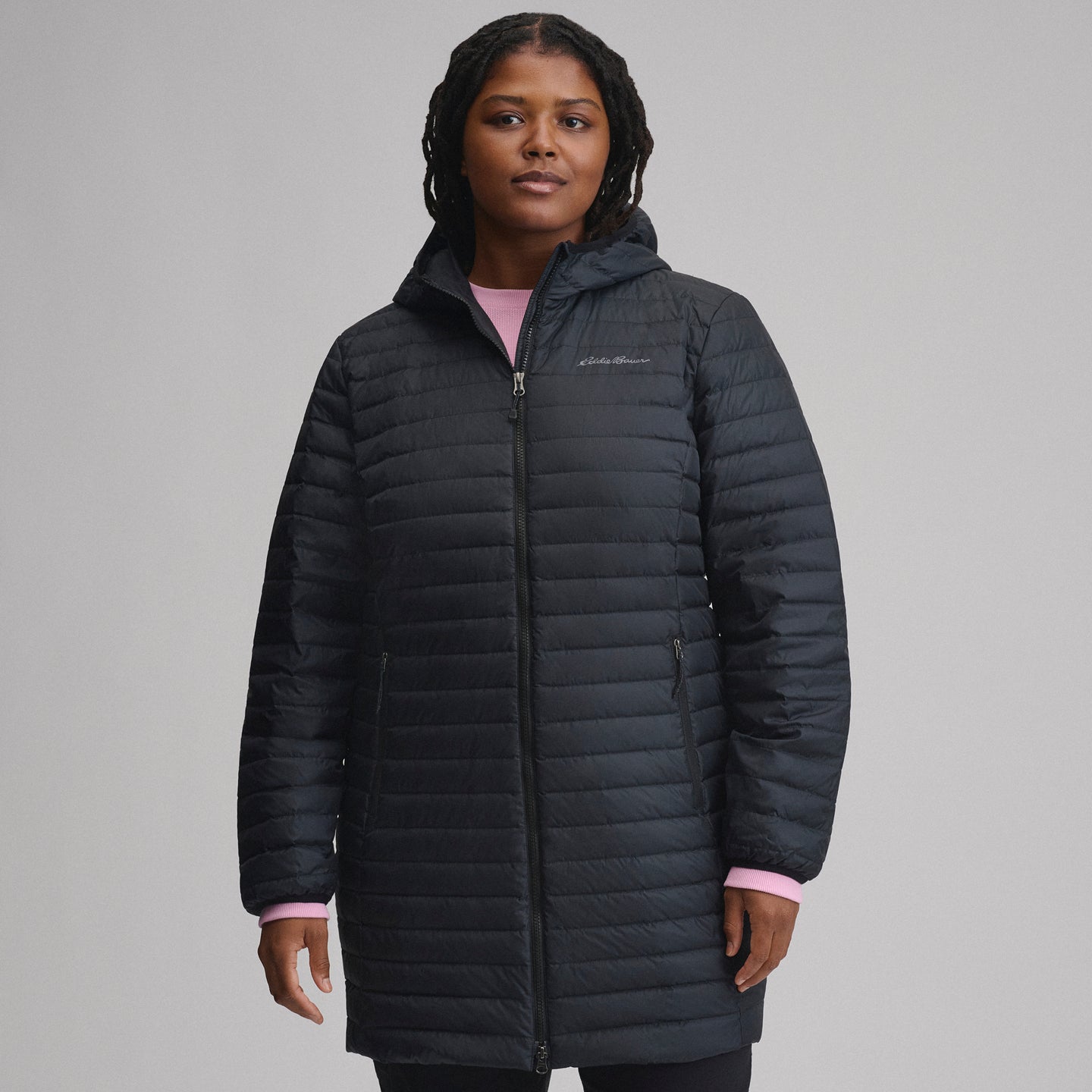 Women's Microlight Parka-Black-11
