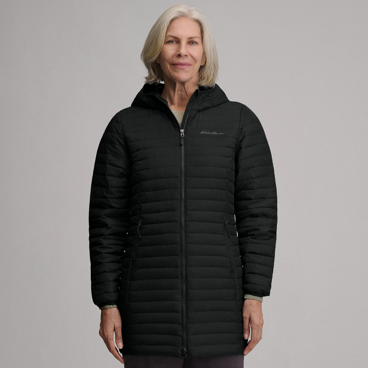 Women's Microlight Parka-Black-1