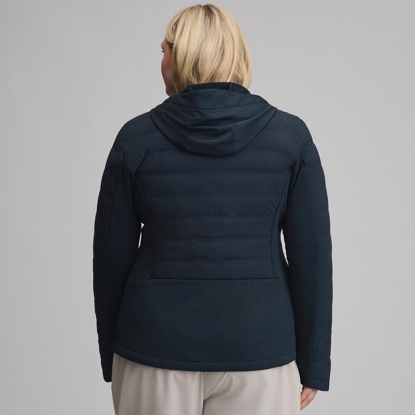 Women's Motionloft Hybrid Down Jacket-Black-3