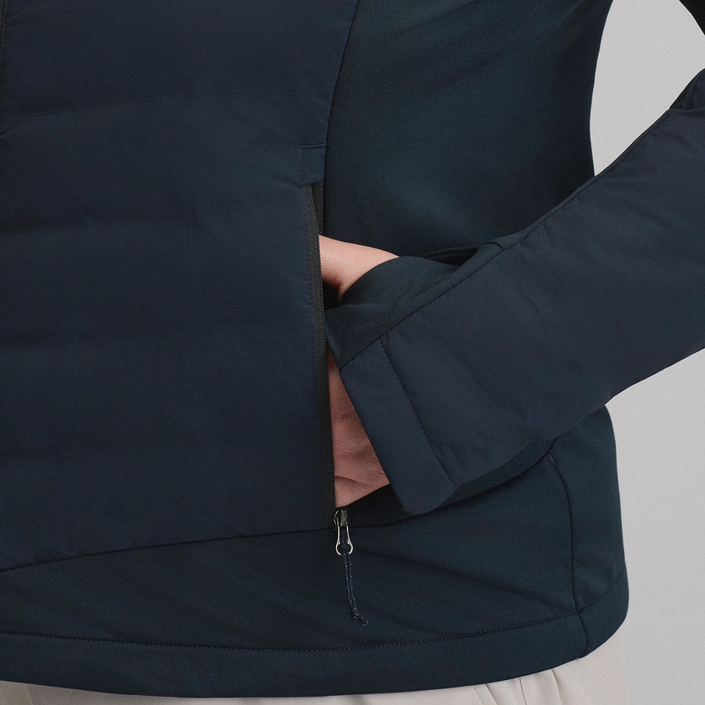 Women's Motionloft Hybrid Down Jacket-Black-5
