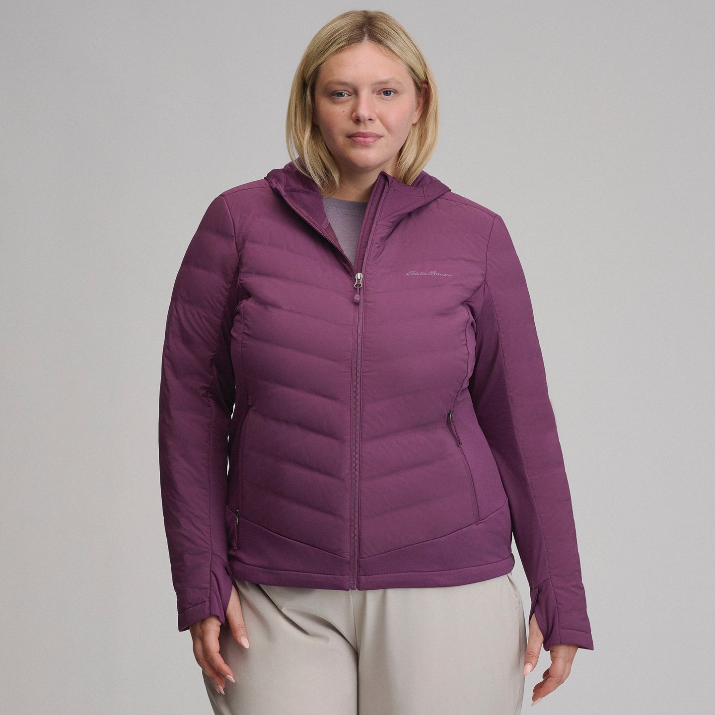 Women's Motionloft Hybrid Down Jacket-Rosewood-11