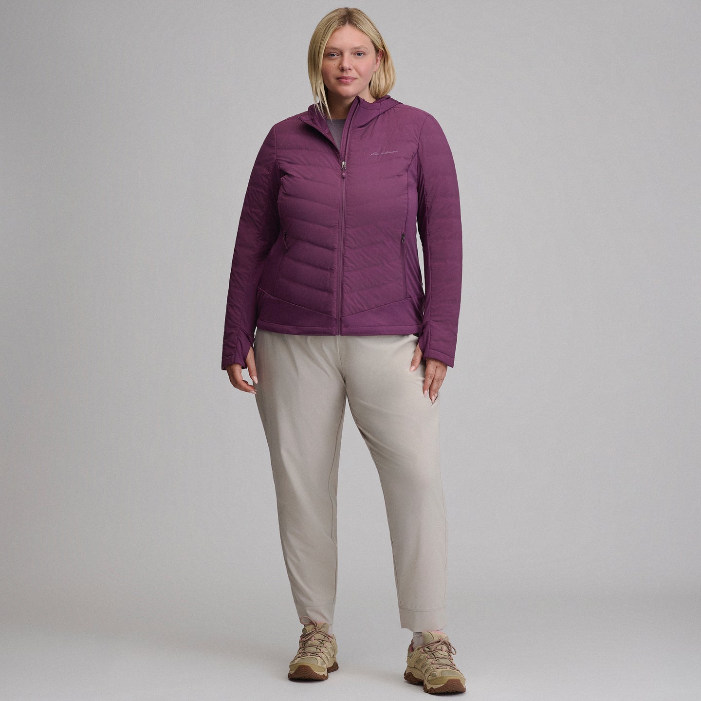 Women's Motionloft Hybrid Down Jacket-Rosewood-18