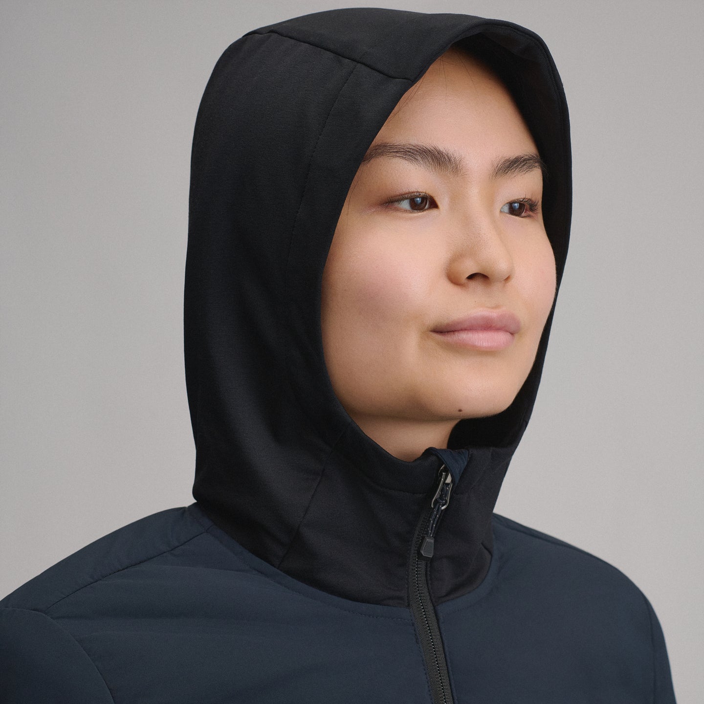 Women's Motionloft Hybrid Down Jacket-Black-8