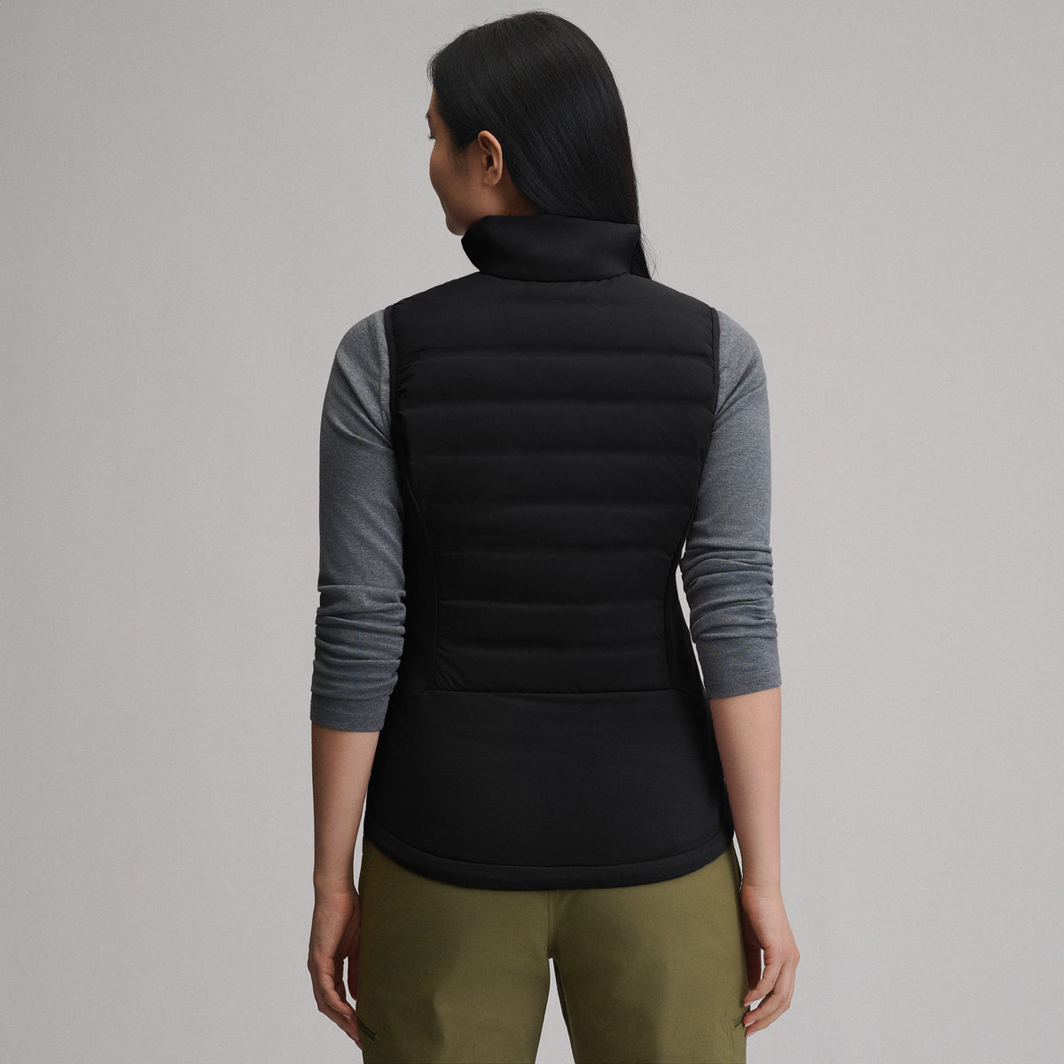 Women's MotionLoft Hybrid Down Vest-Black-Regular-F1