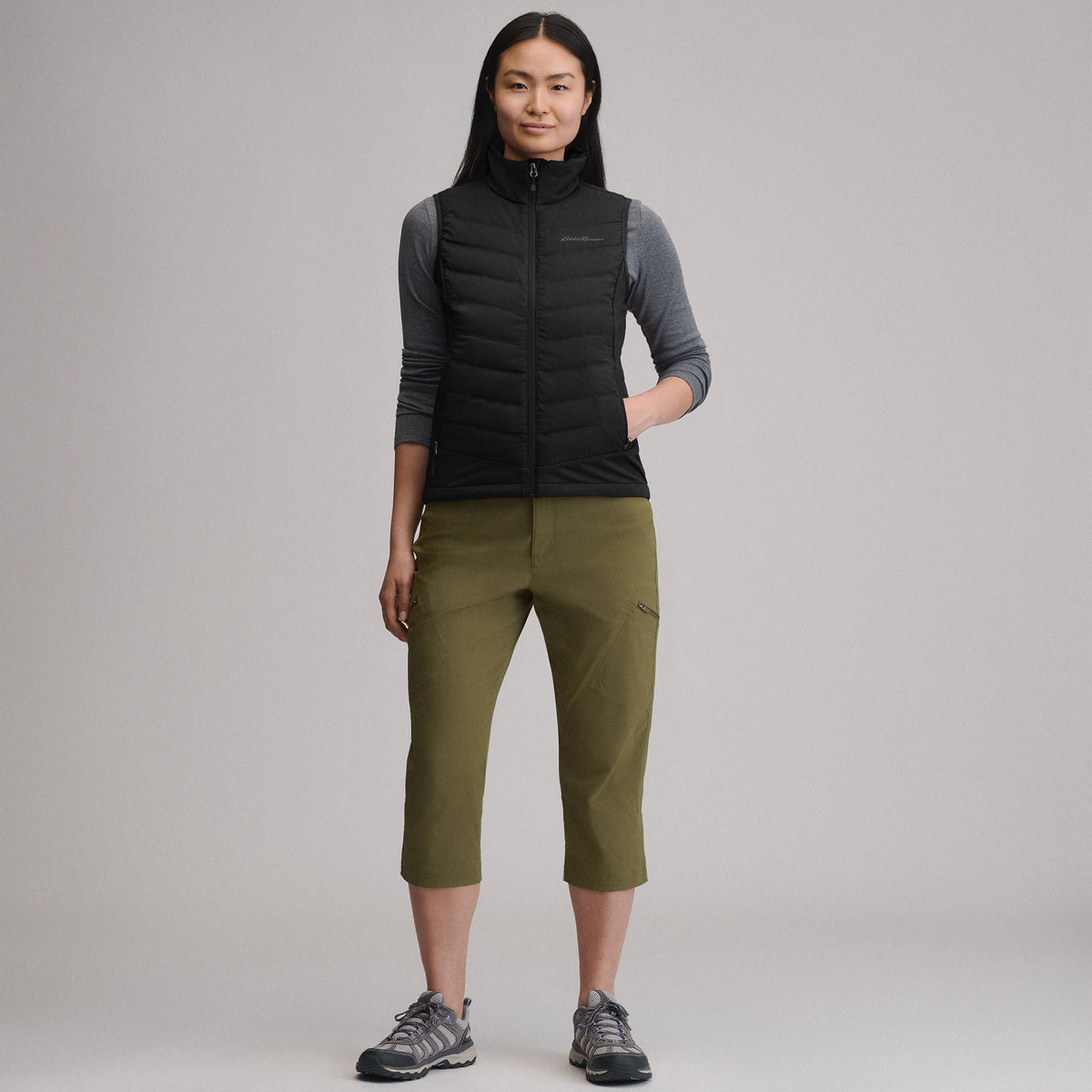 Women's MotionLoft Hybrid Down Vest-Black-Regular-T1