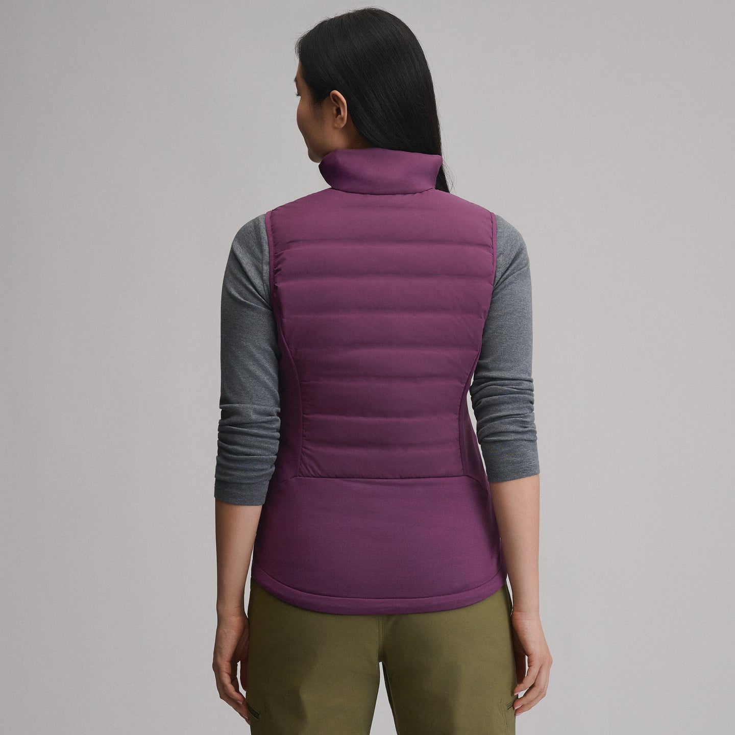 Women's MotionLoft Hybrid Down Vest-Rosewood-2
