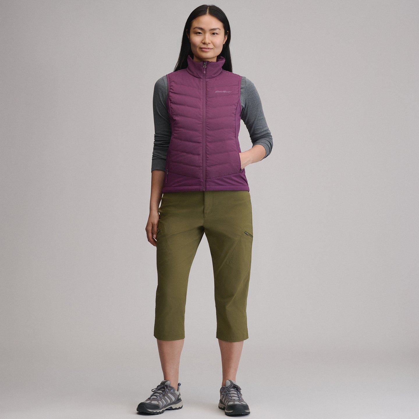 Women's MotionLoft Hybrid Down Vest-Rosewood-4