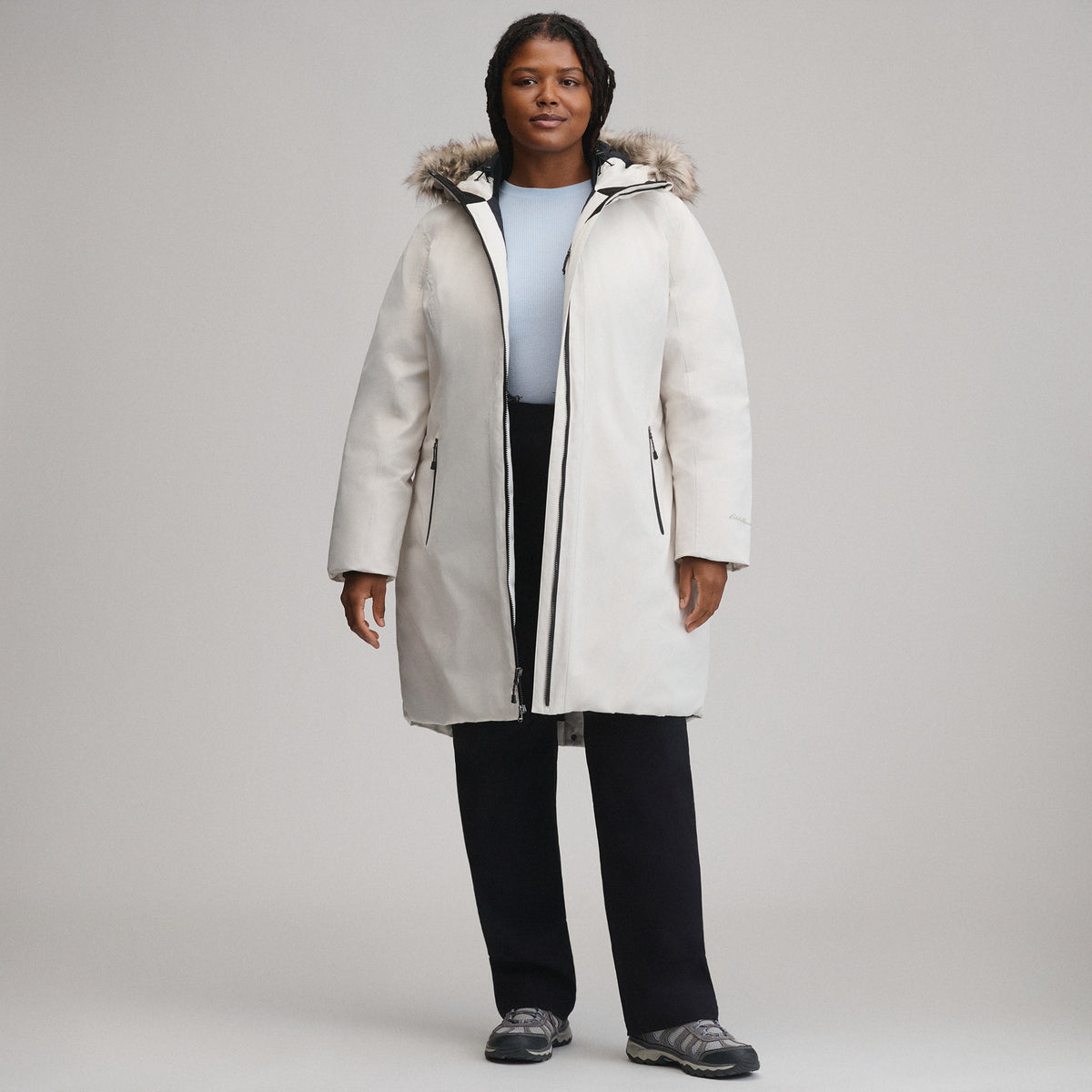 Women's Olympia Waterproof Down Stadium Coat-Vapour-20
