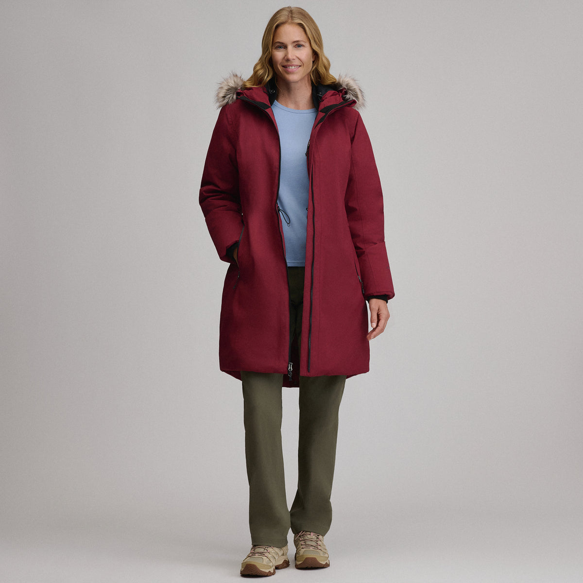 Women's Olympia Waterproof Down Stadium Coat-Blossom-10