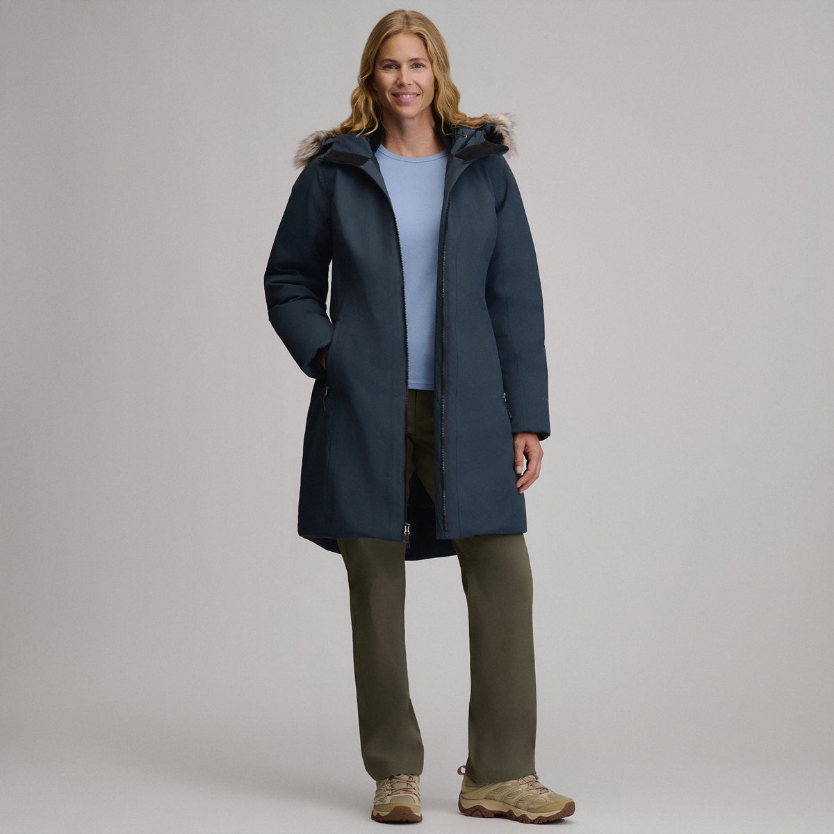 Women's Olympia Waterproof Down Stadium Coat-Storm-15