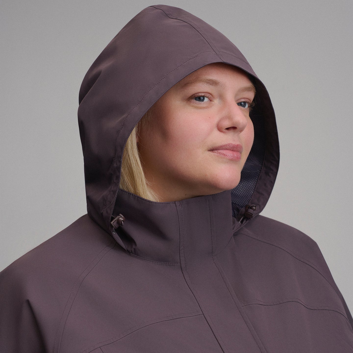 Women's Rainfoil® Waterproof Packable Hooded Rain Jacket-Aubergine-4