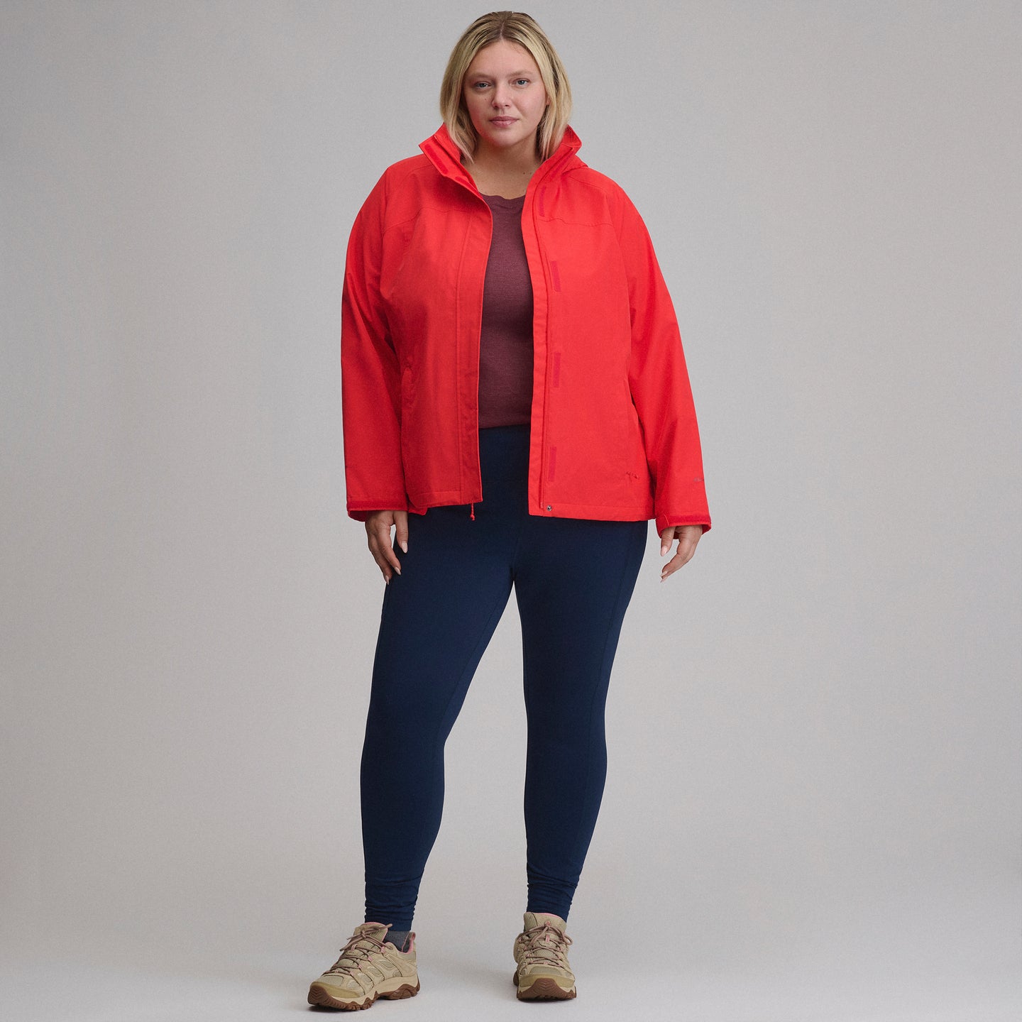 Women's Rainfoil® Waterproof Packable Hooded Rain Jacket-Cayenne-12