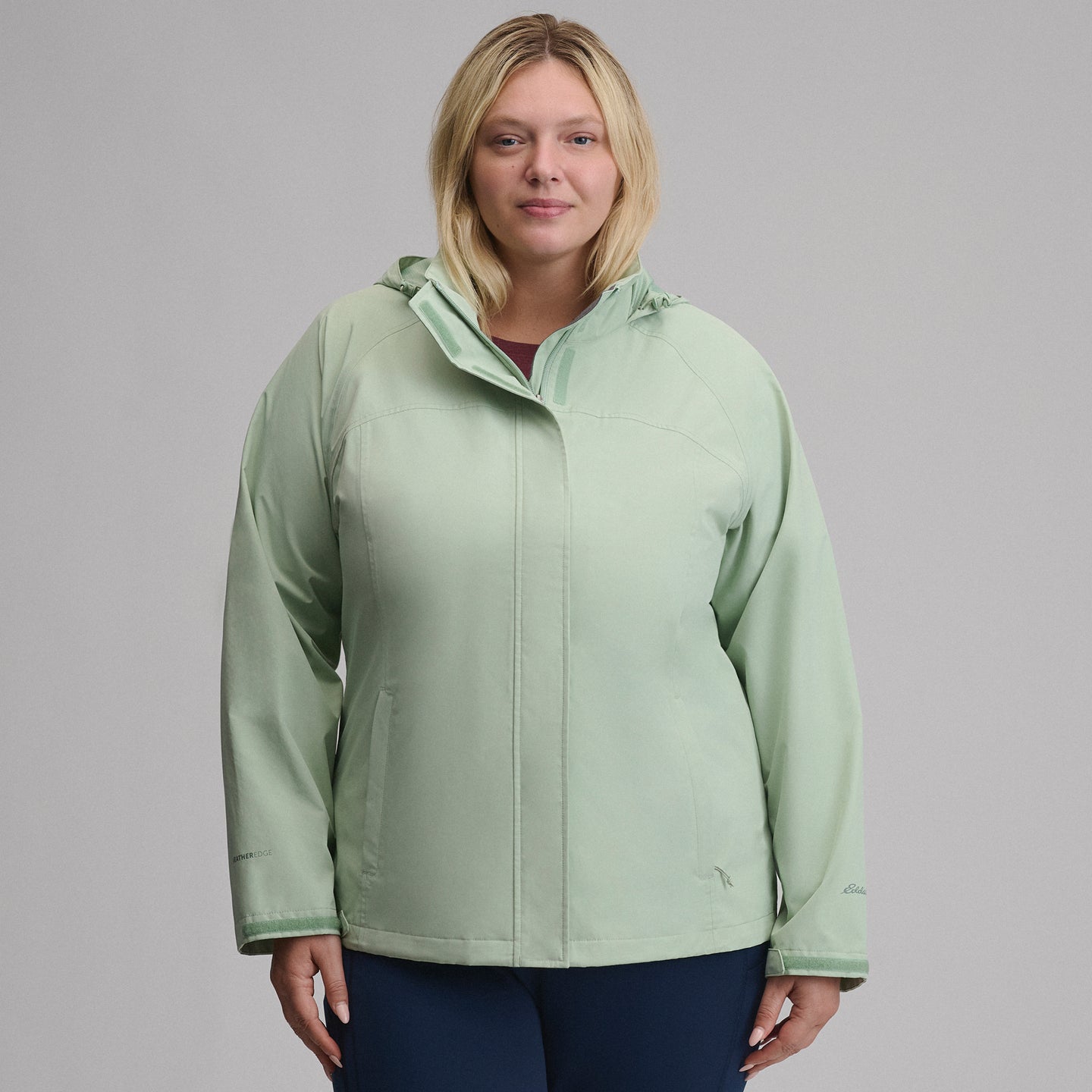 Women's Rainfoil® Waterproof Packable Hooded Rain Jacket-Limestone-13