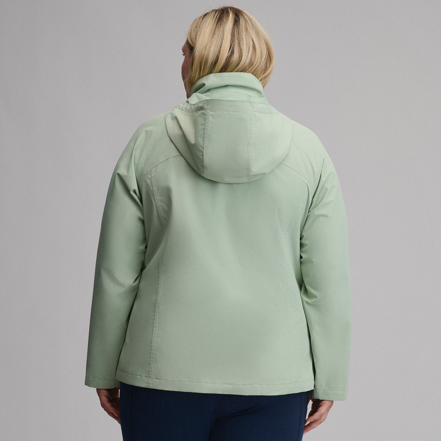Women's Rainfoil® Waterproof Packable Hooded Rain Jacket-Limestone-14