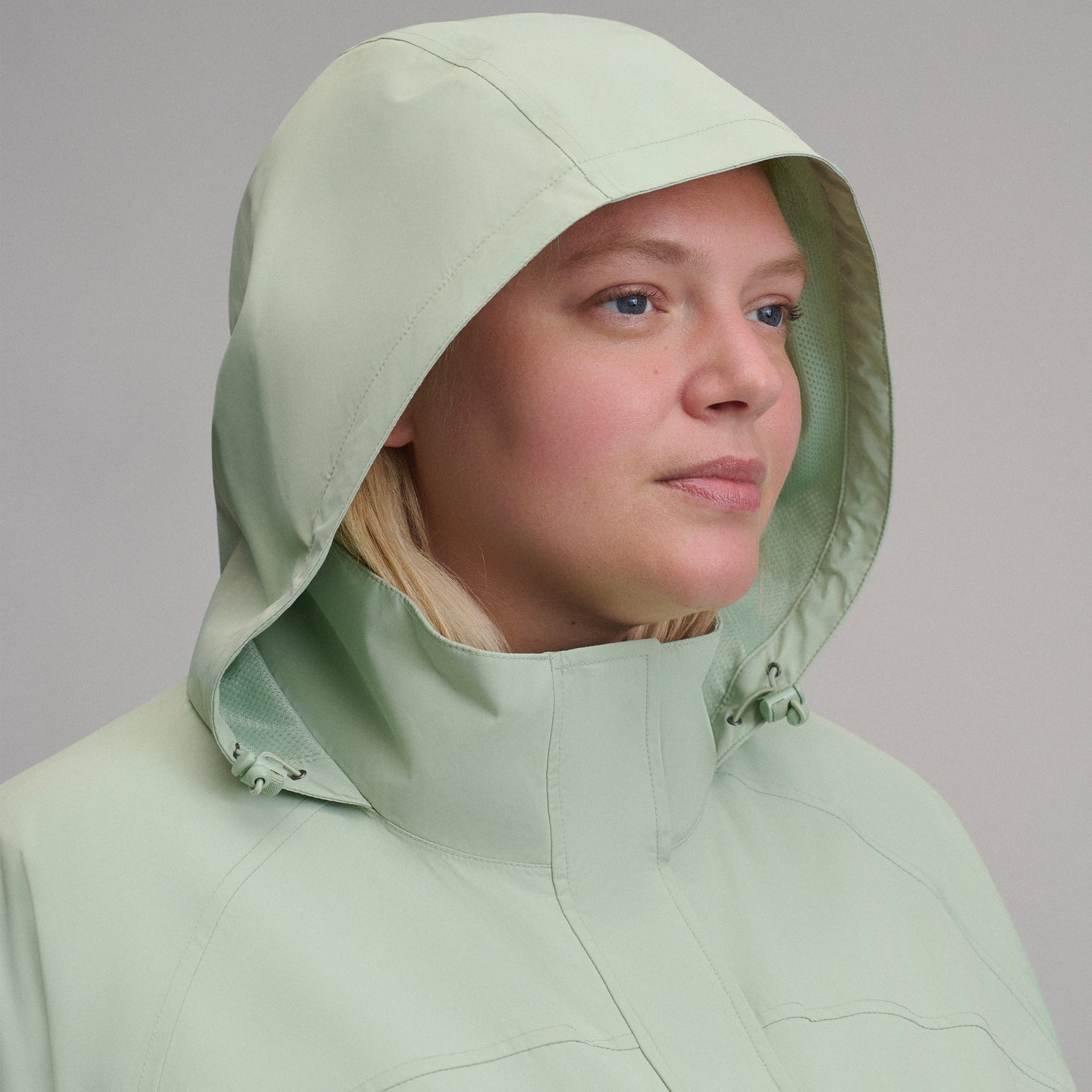 Women's Rainfoil® Waterproof Packable Hooded Rain Jacket-Limestone-16