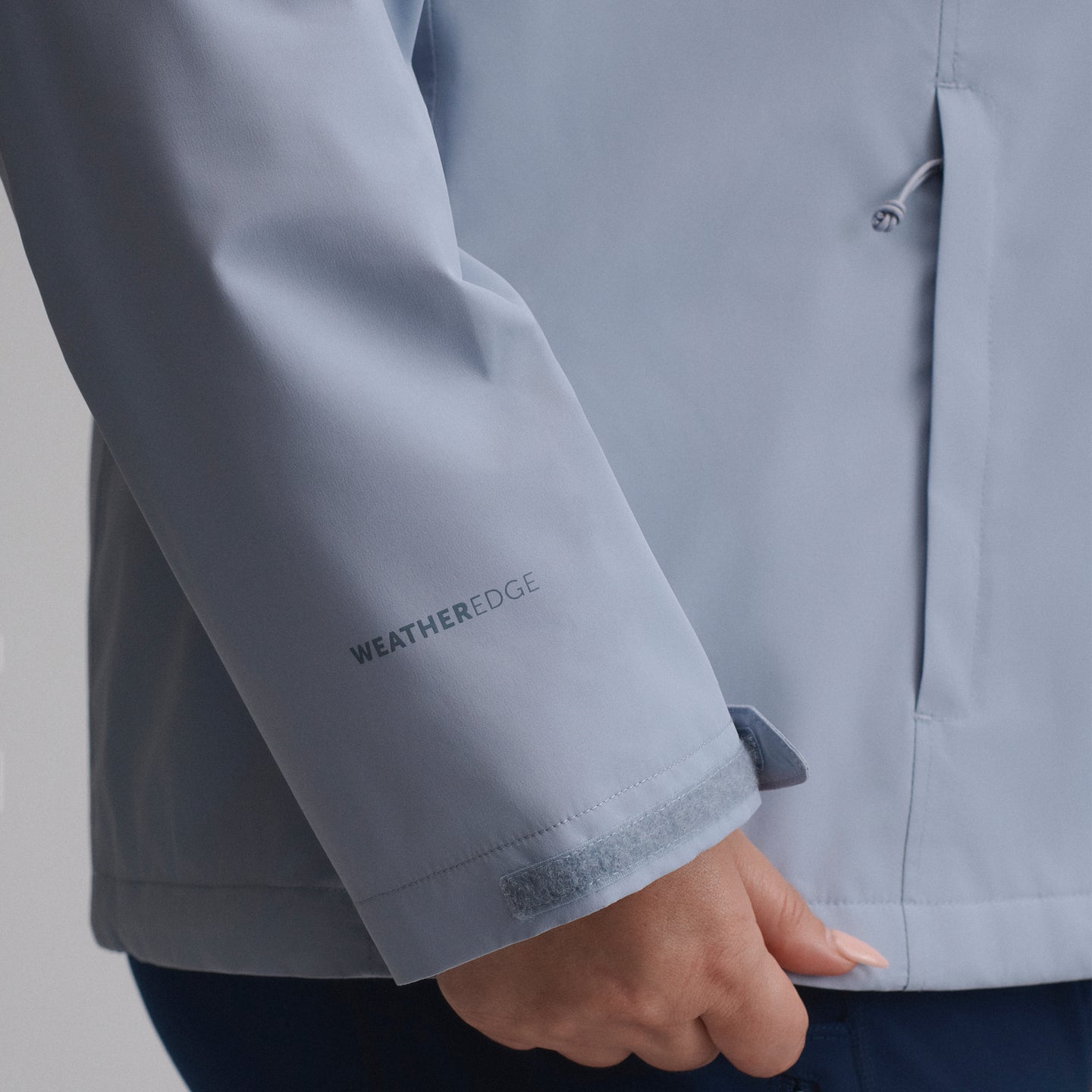 Women's Rainfoil® Waterproof Packable Hooded Rain Jacket-Smoke Blue-21