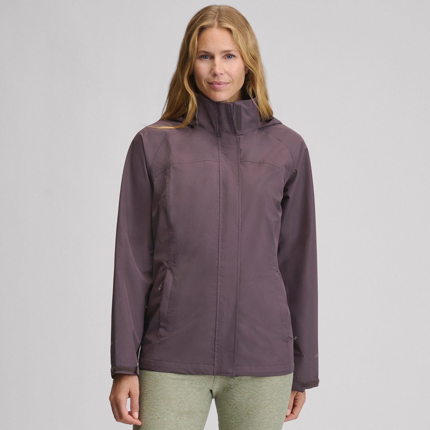 Women's Rainfoil® Waterproof Packable Hooded Rain Jacket-Aubergine-1