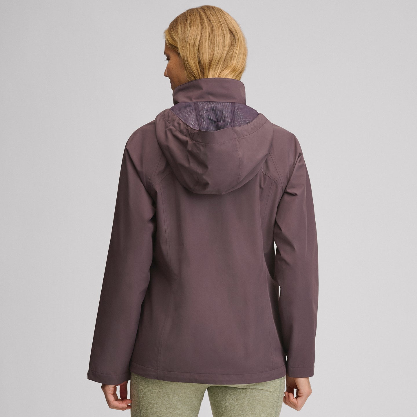 Women's Rainfoil® Waterproof Packable Hooded Rain Jacket-Aubergine-2