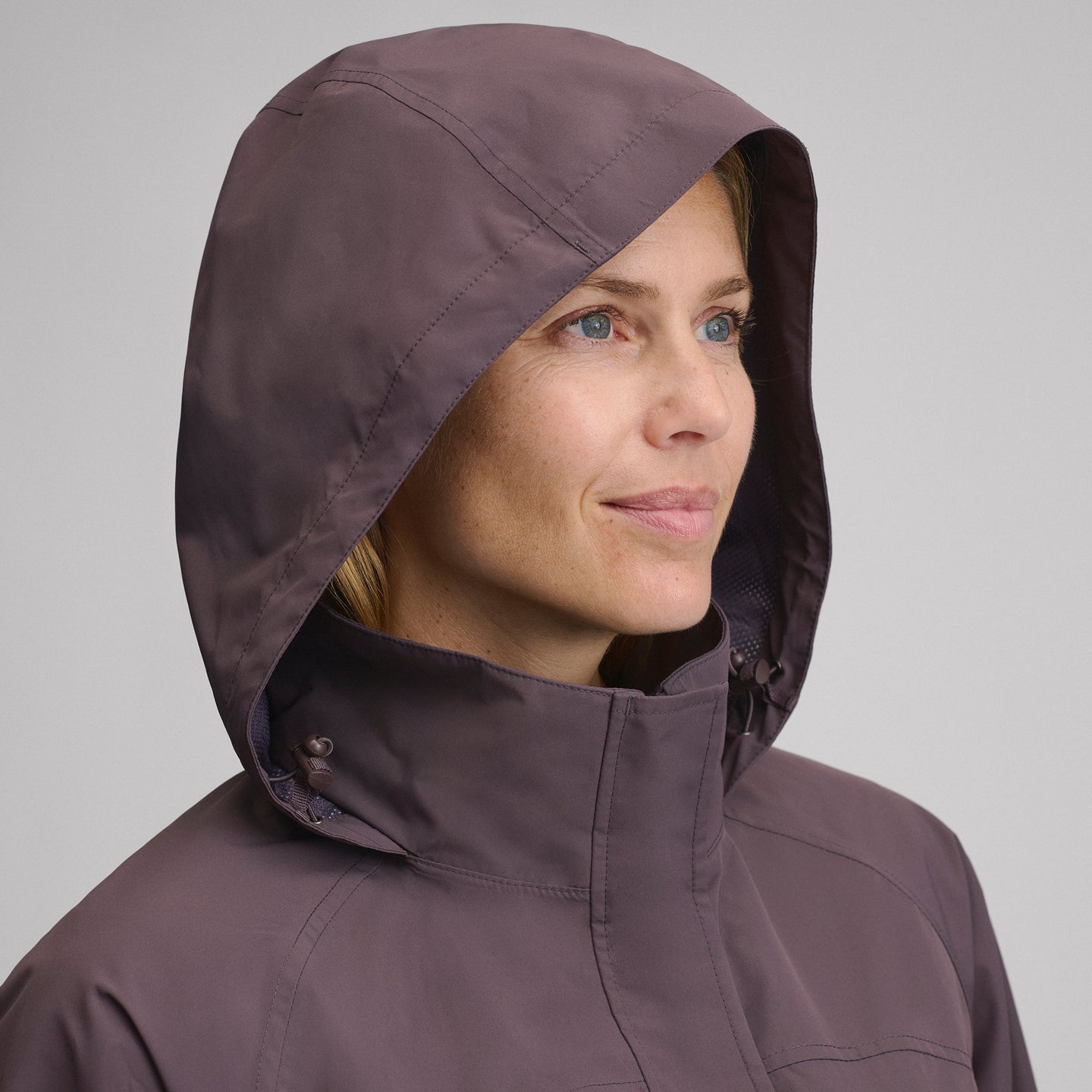 Women's Rainfoil® Waterproof Packable Hooded Rain Jacket-Aubergine-4