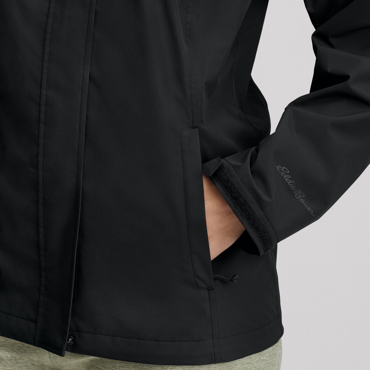 Women's Rainfoil® Waterproof Packable Hooded Rain Jacket-Black-4