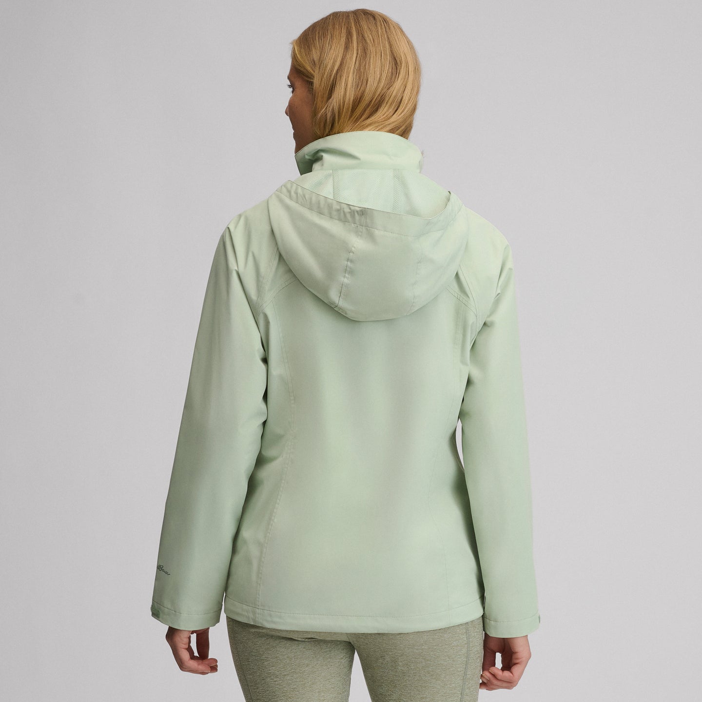 Women's Rainfoil® Waterproof Packable Hooded Rain Jacket-Limestone-7