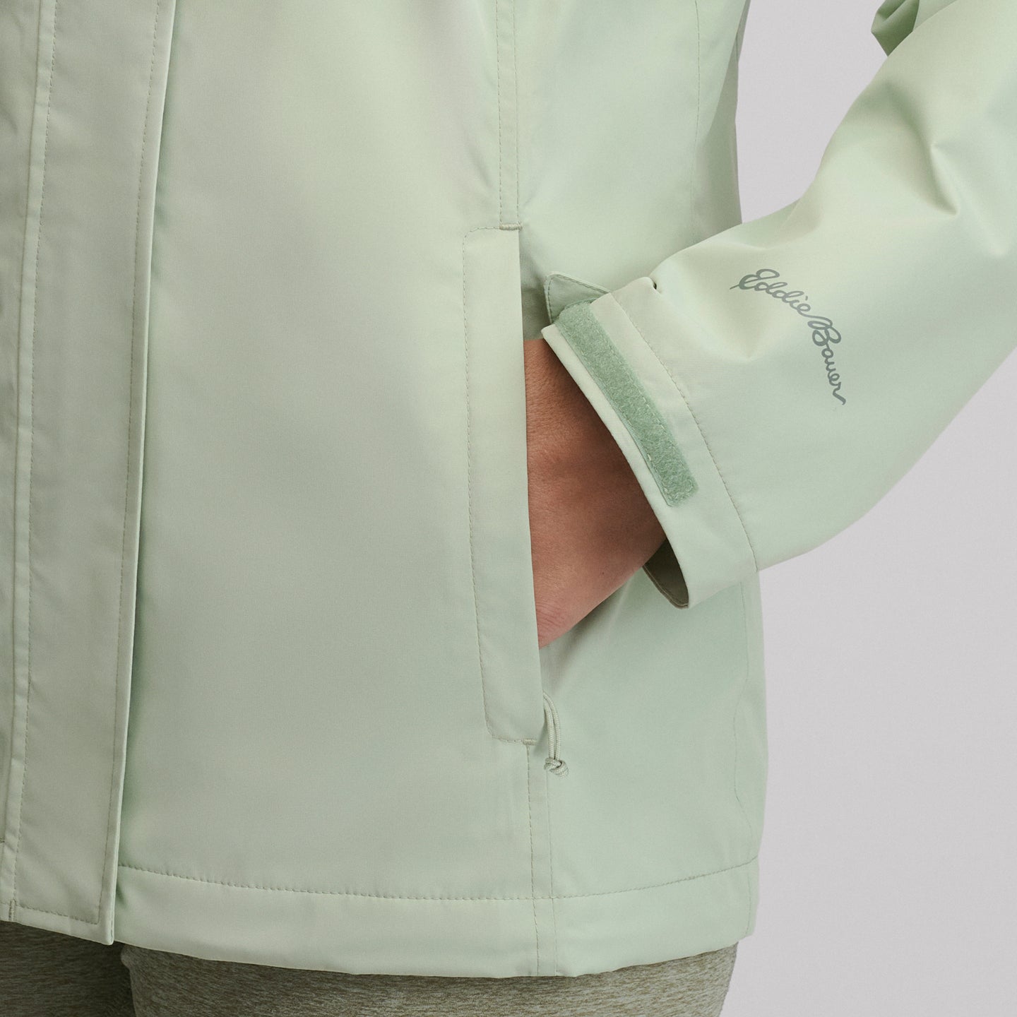 Women's Rainfoil® Waterproof Packable Hooded Rain Jacket-Limestone-8