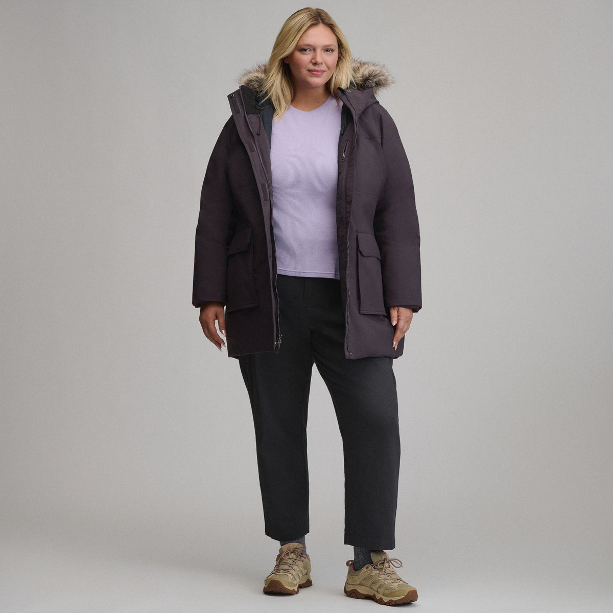 Women's Parka Superior Down-Aubergine-5