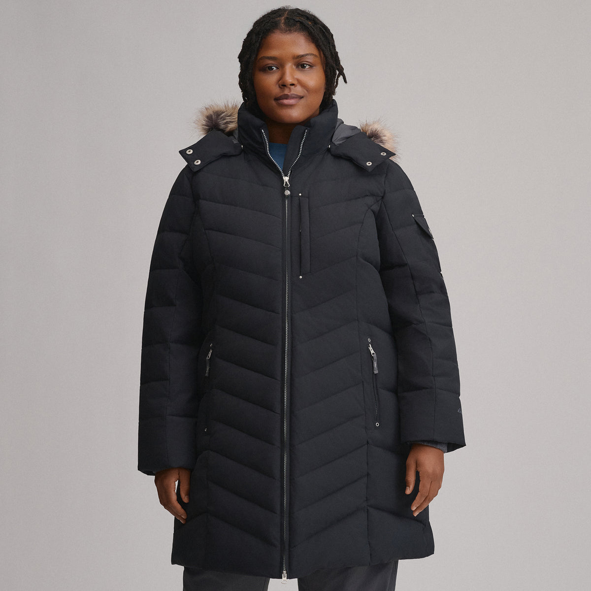 Women's Sun Valley Down Parka-Black-7