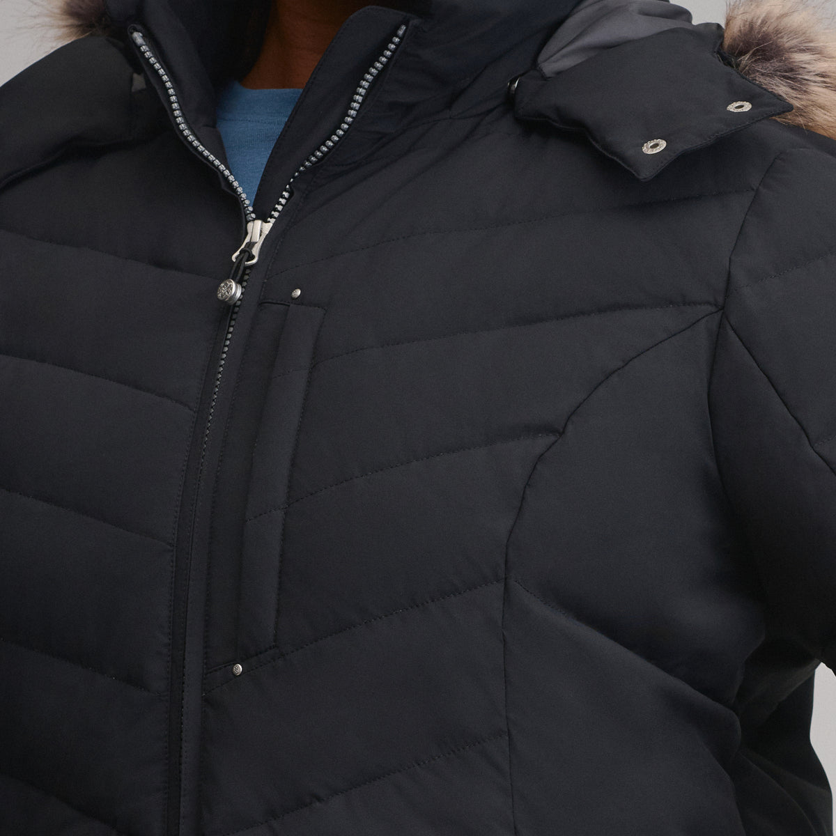 Women's Sun Valley Down Parka-Black-11