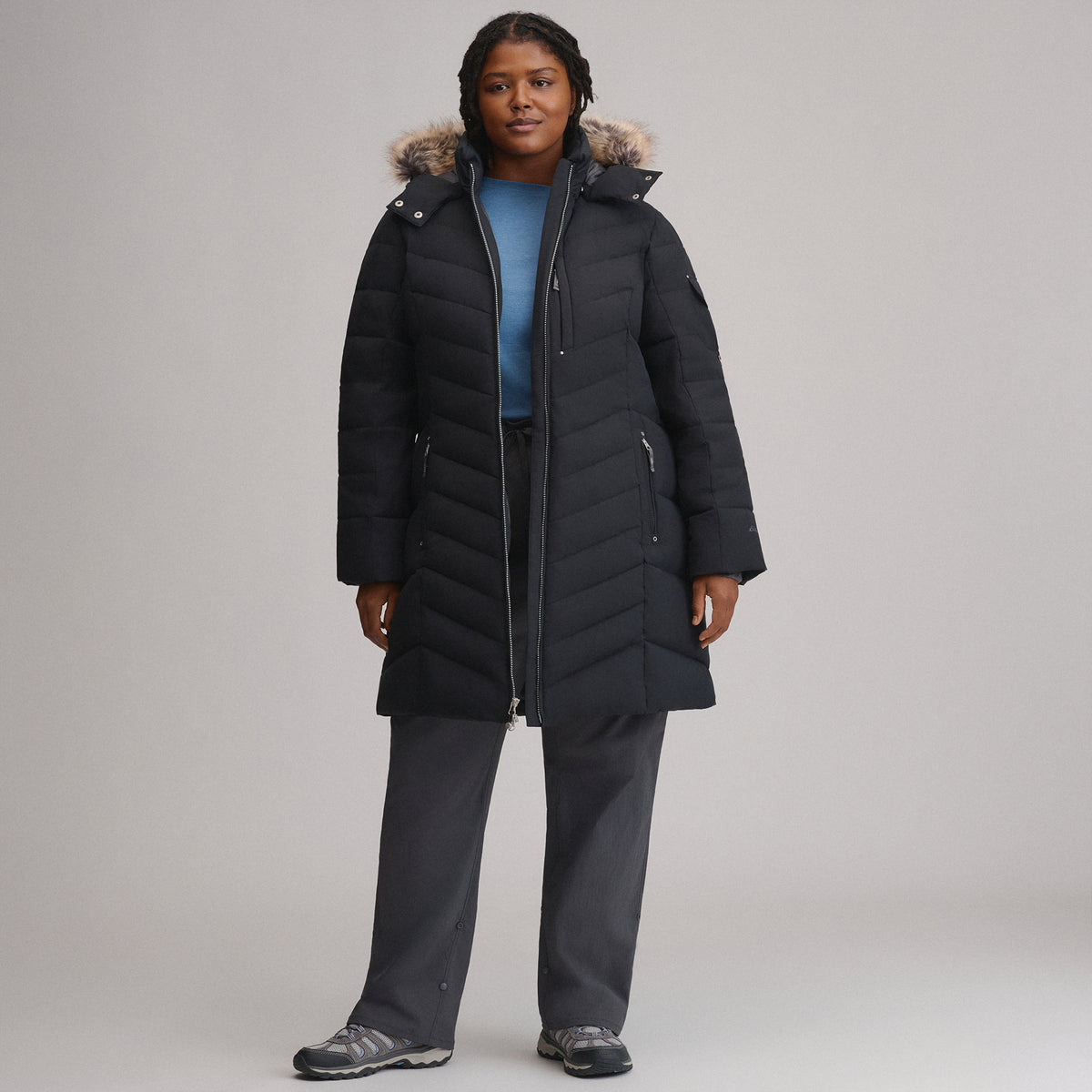 Women's Sun Valley Down Parka-Black-12