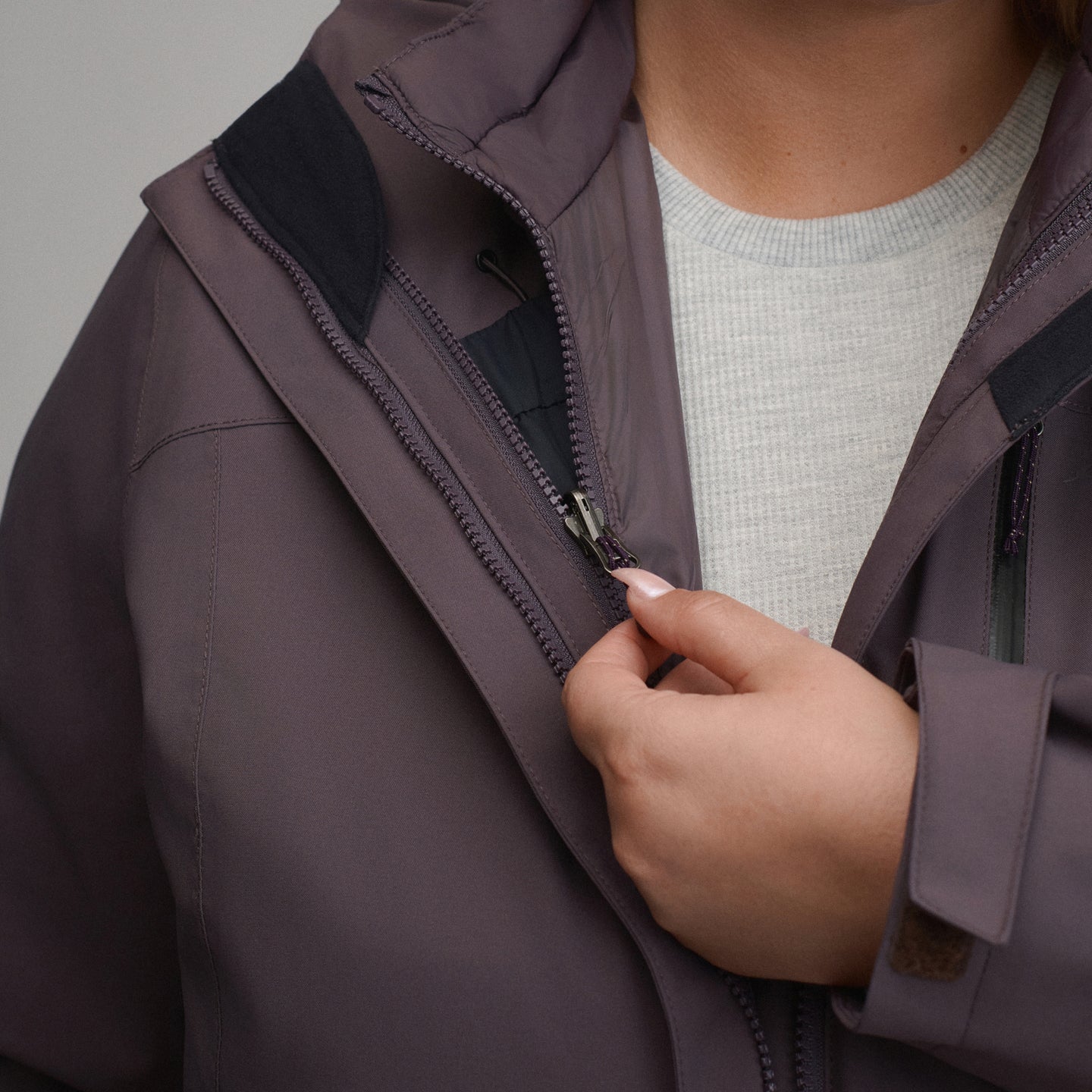 Women's Powder Search Insulated 3-in-1 Jacket-Aubergine-3