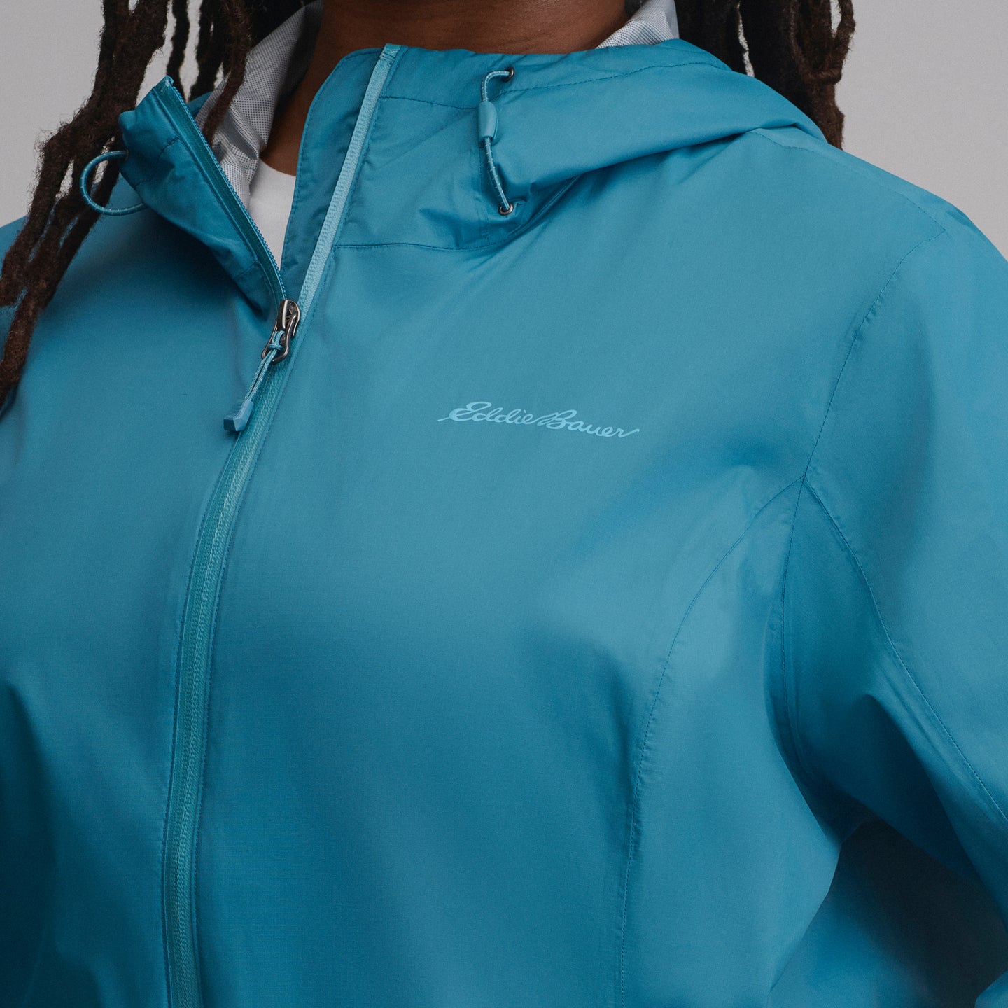 Women's RipPac® Pro Waterproof Hooded Rain Jacket-Azure-5