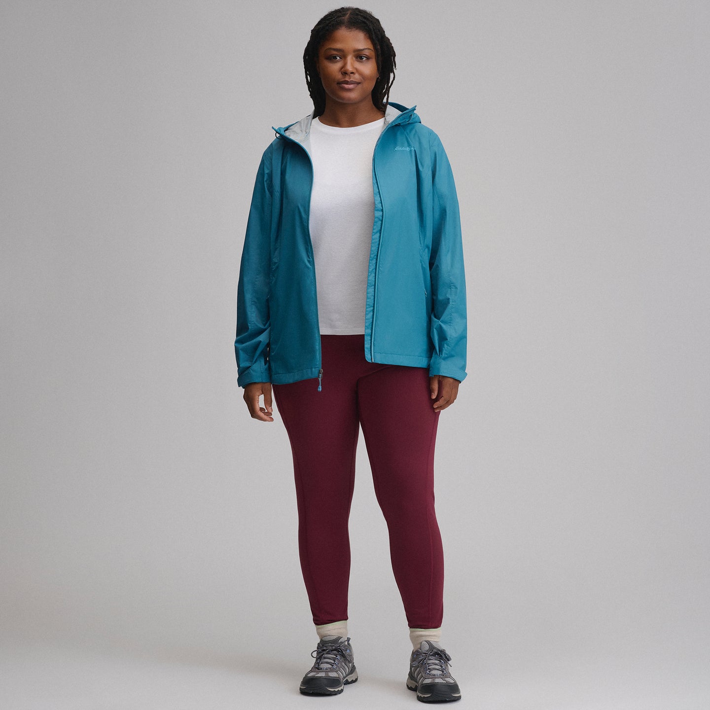 Women's RipPac® Pro Waterproof Hooded Rain Jacket-Azure-6