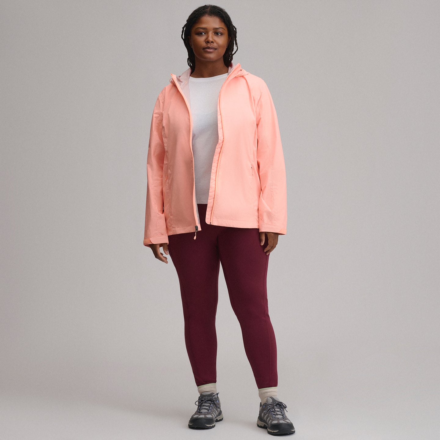 Women's RipPac® Pro Waterproof Hooded Rain Jacket-Light Salmon-29