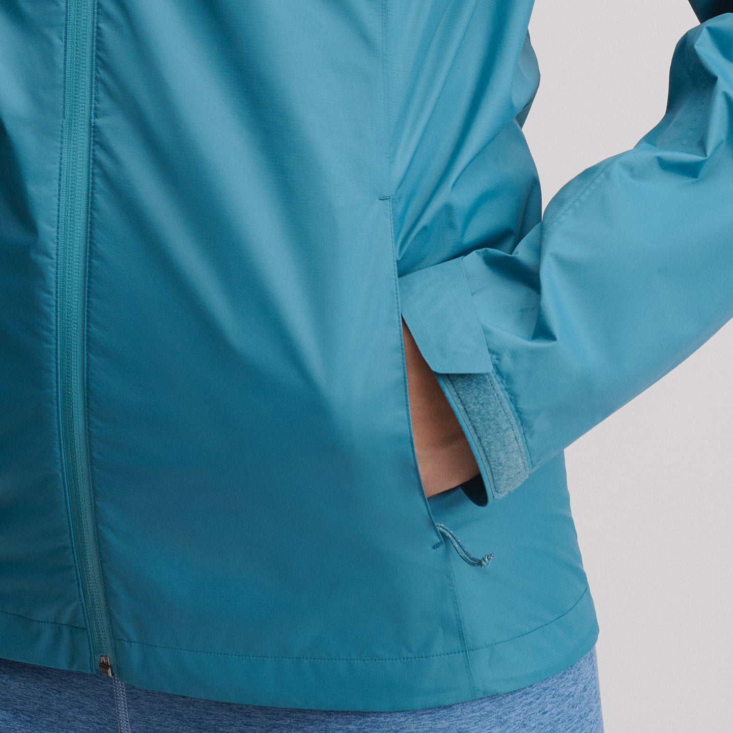 Women's RipPac® Pro Waterproof Hooded Rain Jacket-Azure-3