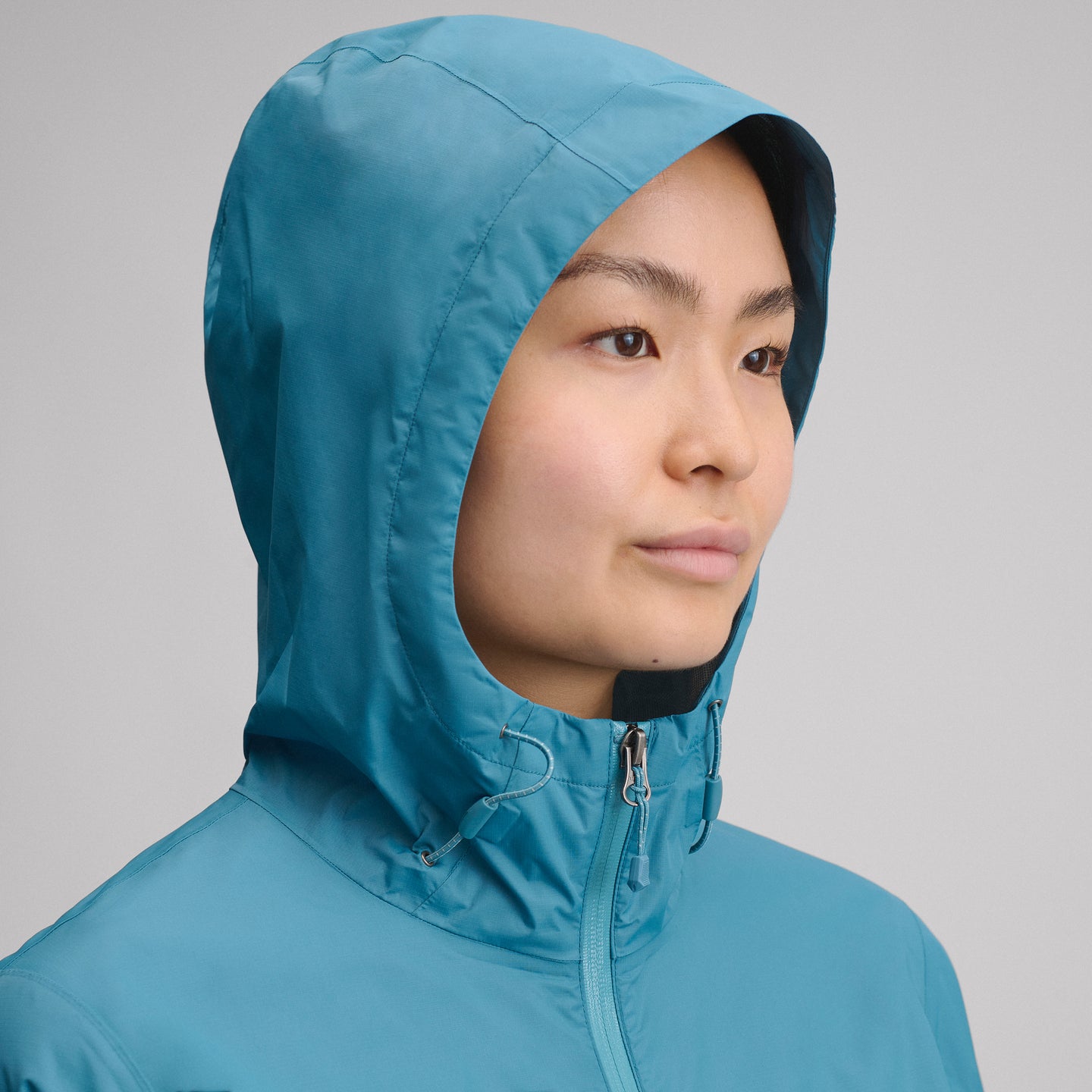 Women's RipPac® Pro Waterproof Hooded Rain Jacket-Azure-4