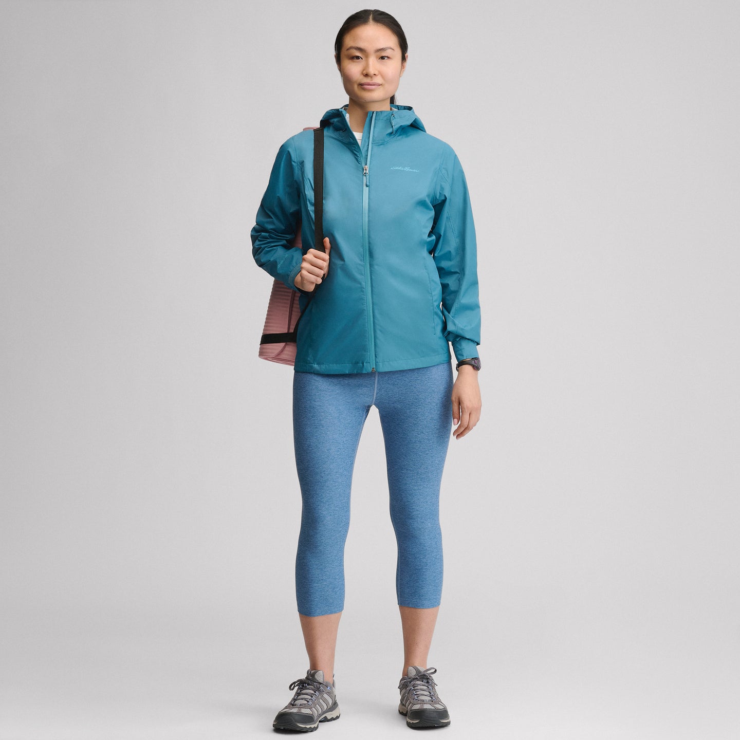 Women's RipPac® Pro Waterproof Hooded Rain Jacket-Azure-5
