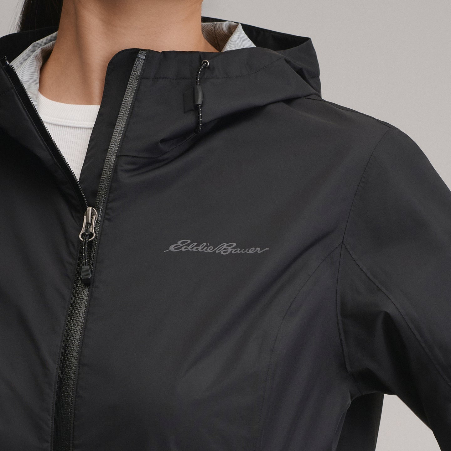Women's RipPac® Pro Waterproof Hooded Rain Jacket-Black-12
