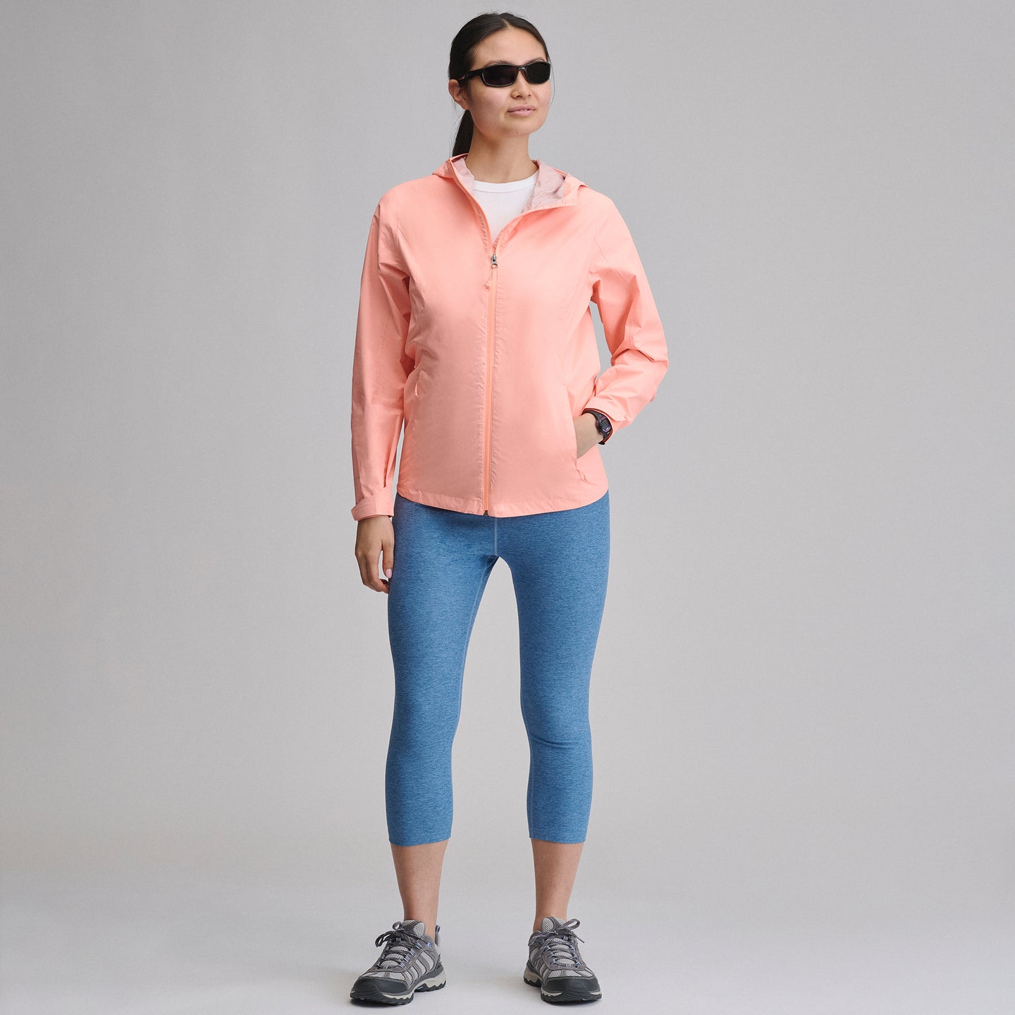 Women's RipPac® Pro Waterproof Hooded Rain Jacket-Light Salmon-15