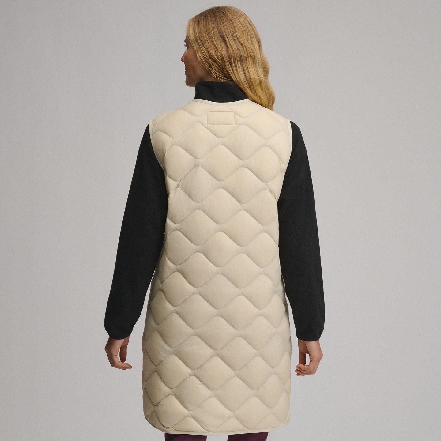 Women's Shaw Long Down Vest-Jute-10