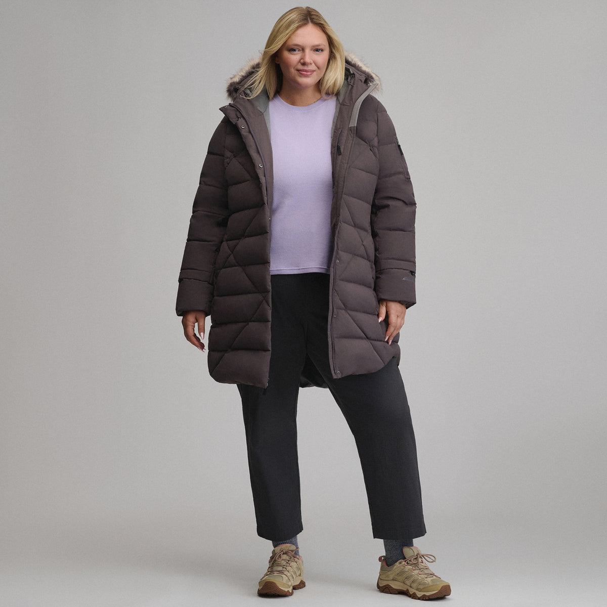 Women's Sun Valley Frost Down Parka-Aubergine-5
