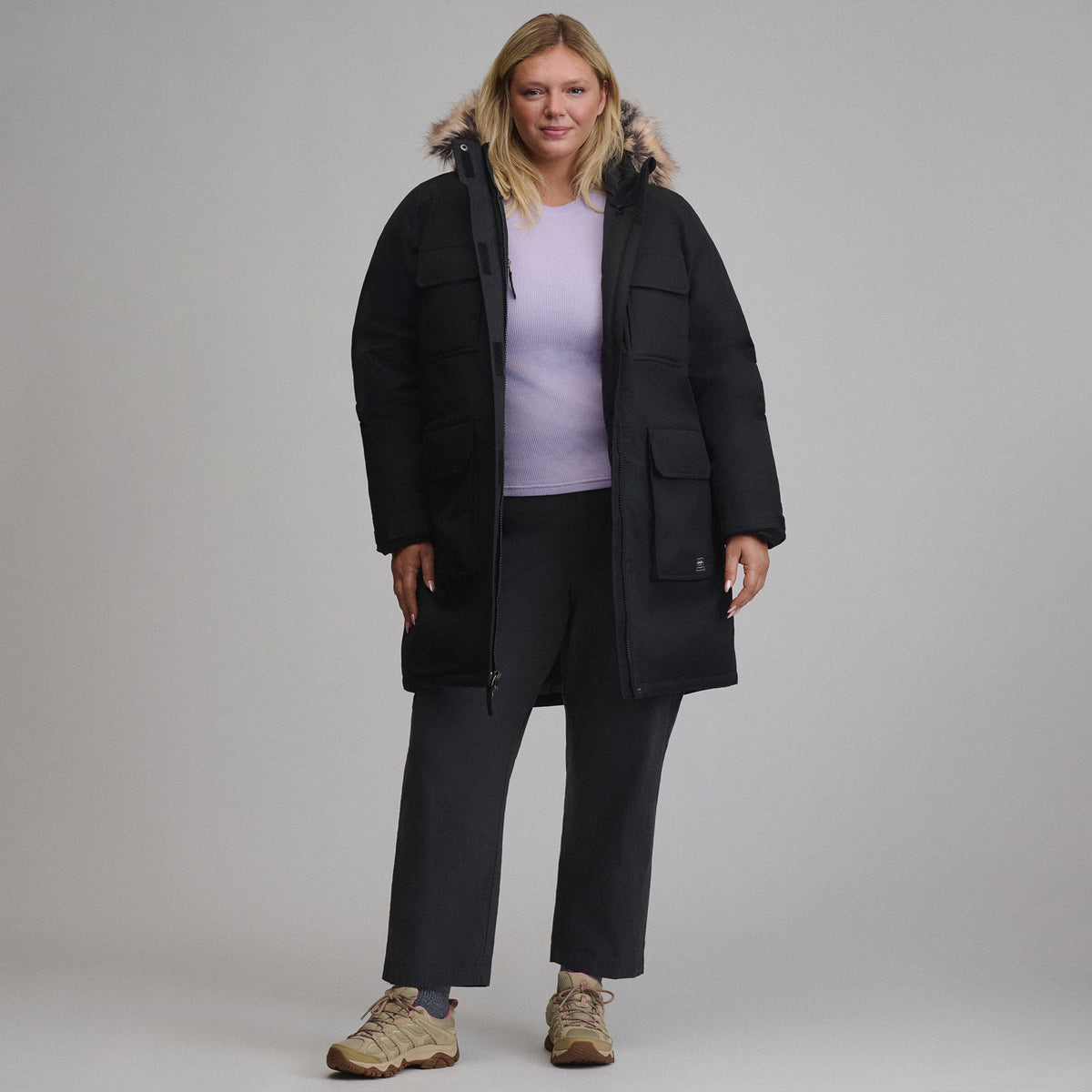 Women's Superior Arctic Down Parka-Black-6