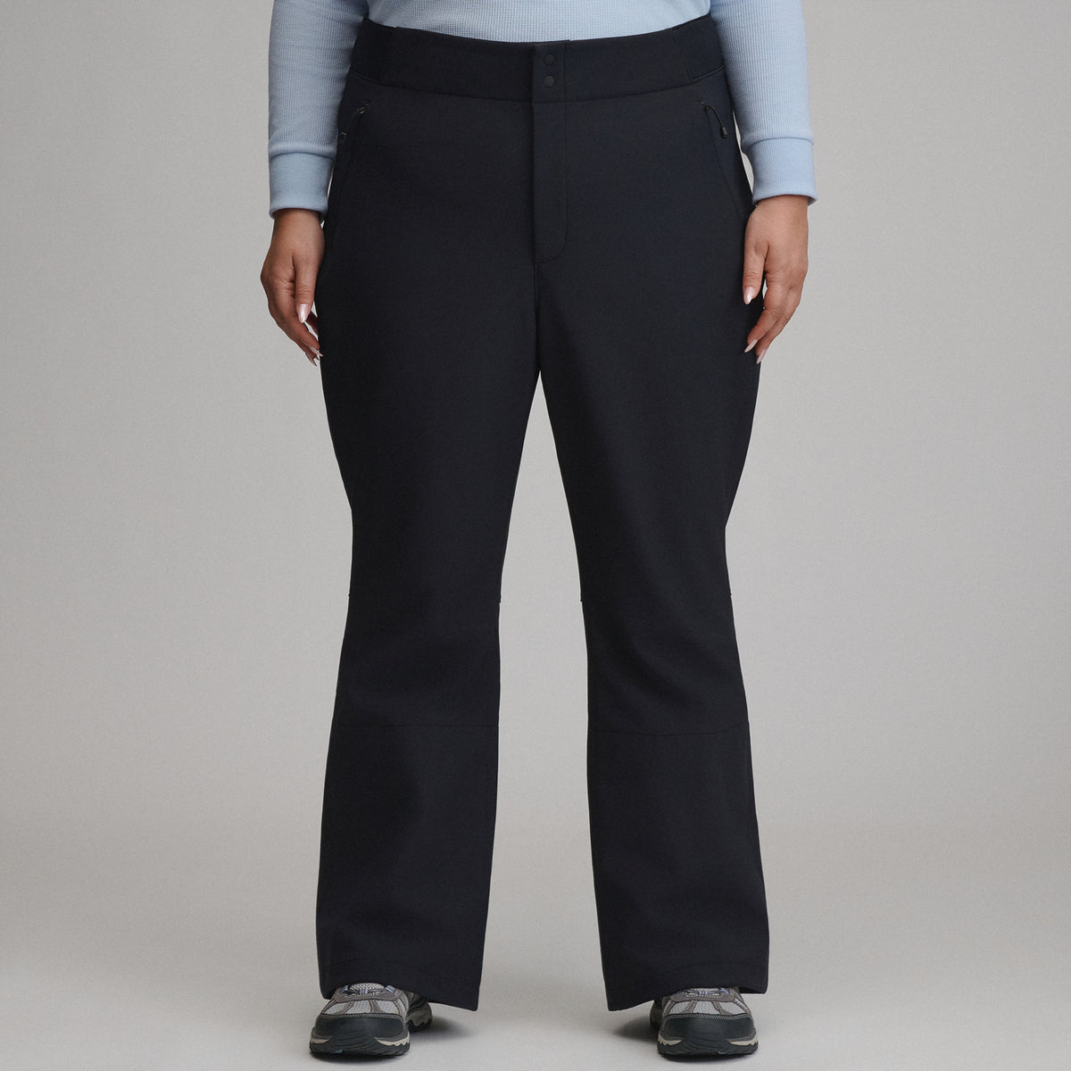 Women's Alpenglow High Rise Stretch Ski Pants-Black-1