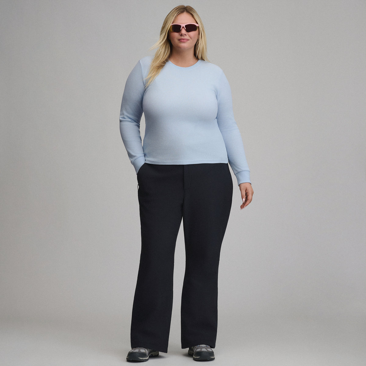Women's Alpenglow High Rise Stretch Ski Pants-Black-5